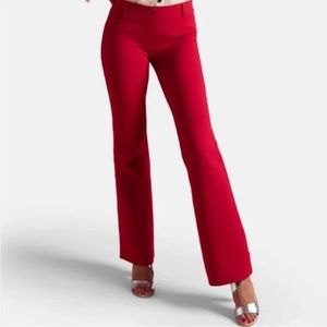 Betabrand Bootcut Classic Yoga Dress Pant Red Ponte Stretch W0104-RD Size large